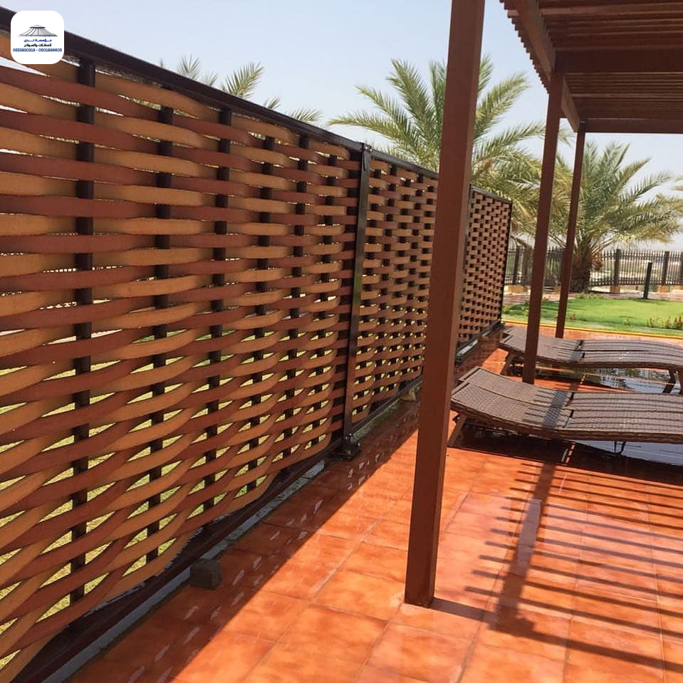 سواتر خشبية شرائح ومجدولة بالرياض