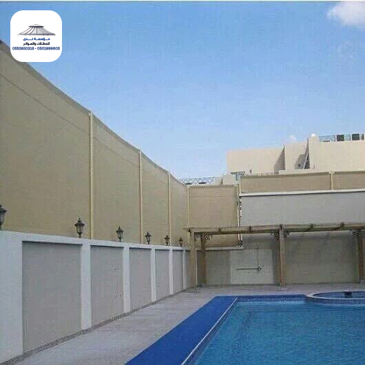مؤسسة ندى للمظلات والسواتر لتركيب سواتر قماش بولي إيثيلين وبي في سي في الرياض